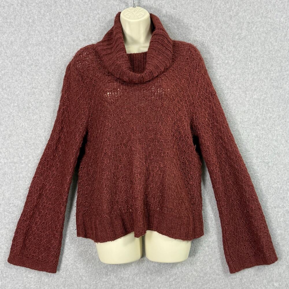 Peruvian Connection Cowl Neck Sweater Size L Baby Alpaca Wool Quiet Luxury Cozy